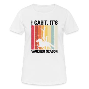 Voltigieren Akrobatik Design und Reitsport Pferd - Frauen T-Shirt atmungsaktiv - Weiß - Vorne - AI Model Female 172 dark (172cm)