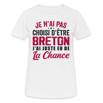 Nicht auserwählt, bretonisch zu sein - Humor schenken - Frauen T-Shirt atmungsaktiv - Weiß - Vorne - AI Model Female 172 dark (172cm)