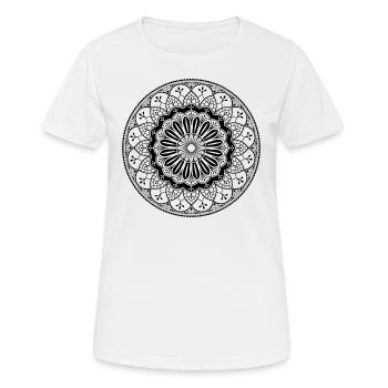 Symbol Geschenk Ornament Mandala Spirit Goa Orient - Frauen T-Shirt atmungsaktiv - Weiß - Vorne - AI Model Female 172 dark (172cm)