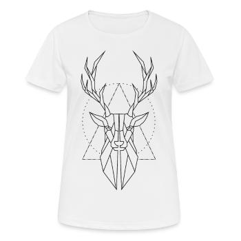 Cerf - T-shirt respirant Femme - blanc - Devant - AI Model Female 172 dark (172cm)