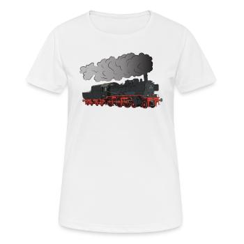 Locomotive à vapeur série 38 BR 38 Prusse P8 - T-shirt respirant Femme - blanc - Devant - AI Model Female 172 dark (172cm)