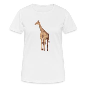 Giraffe africa wilderness savanna polygon gift - Women's Breathable T-Shirt - white - Front - AI Model Female 172 dark (172cm)