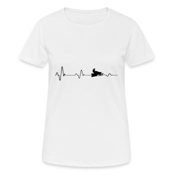 Heartline Snowmobile - Frauen T-Shirt atmungsaktiv - Weiß - Vorne - AI Model Female 172 dark (172cm)