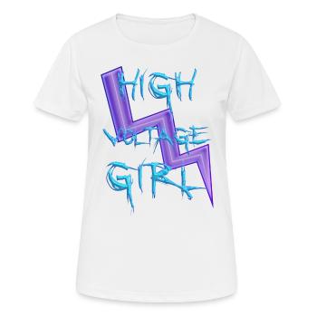 Haute Tension Fille - T-shirt respirant Femme - blanc - Devant - AI Model Female 172 dark (172cm)