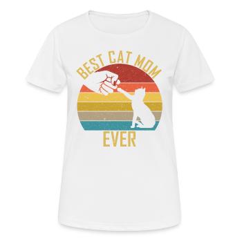 Cat Mom Cat Cat Mom Cat Lover Gift - Women's Breathable T-Shirt - white - Front - AI Model Female 172 dark (172cm)