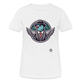 Gentleman vintage rétro avec colombe - T-shirt respirant Femme - blanc - Devant - AI Model Female 172 dark (172cm)