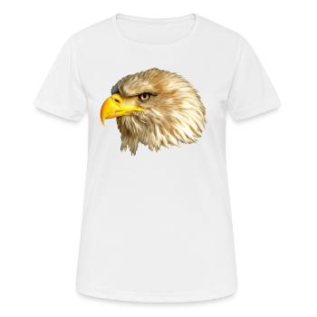 Aigle chauve aigle à queue blanche animal héraldique Etats-Unis - T-shirt respirant Femme - blanc - Devant - AI Model Female 172 dark (172cm)