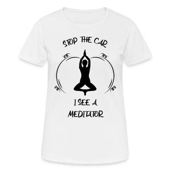 Méditation - T-shirt respirant Femme - blanc - Devant - AI Model Female 172 dark (172cm)