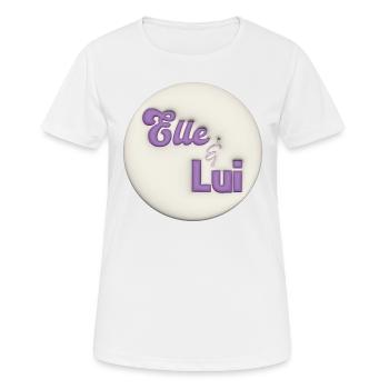 Elle & Lui effet bulle - T-shirt respirant Femme - blanc - Devant - AI Model Female 172 dark (172cm)