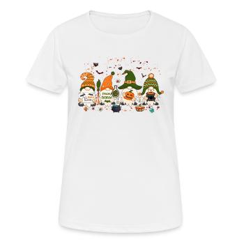 Es ist die Jahreszeit, Halloween Gnomes, Thanksgiving Gif - Frauen T-Shirt atmungsaktiv - Weiß - Vorne - AI Model Female 172 dark (172cm)