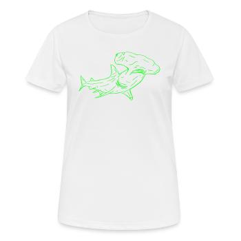Hammerhai - Frauen T-Shirt atmungsaktiv - Weiß - Vorne - AI Model Female 172 dark (172cm)