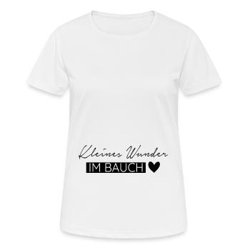 Kleines Wunder im Bauch - Frauen T-Shirt atmungsaktiv - Weiß - Vorne - AI Model Female 172 dark (172cm)