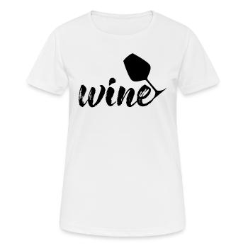 Wein - Frauen T-Shirt atmungsaktiv - Weiß - Vorne - AI Model Female 172 dark (172cm)