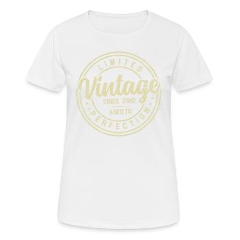 Jahrgang 2010er Geburtstagsgeschenk 2010 - Frauen T-Shirt atmungsaktiv - Weiß - Vorne - AI Model Female 172 dark (172cm)