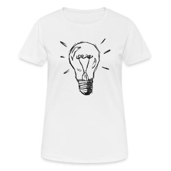 Lampe lumineuse - T-shirt respirant Femme - blanc - Devant - AI Model Female 172 dark (172cm)