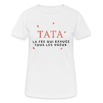 TATA LA FEE - T-shirt respirant Femme - blanc - Devant - AI Model Female 172 dark (172cm)
