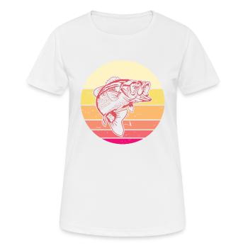 Perch predatory fishing - Women's Breathable T-Shirt - white - Front - AI Model Female 172 dark (172cm)
