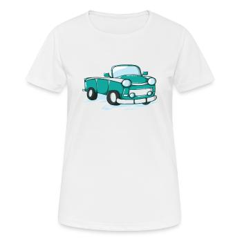 Auto Trabi as a comic - Women's Breathable T-Shirt - white - Front - AI Model Female 172 dark (172cm)