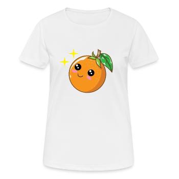 Mandarine Orange - Frauen T-Shirt atmungsaktiv - Weiß - Vorne - AI Model Female 172 dark (172cm)