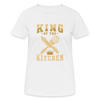 King of the Kitchen kitchen - Women's Breathable T-Shirt - white - Front - AI Model Female 172 dark (172cm)
