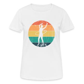 Hula-Hoop woman in training hullert - Women's Breathable T-Shirt - white - Front - AI Model Female 172 dark (172cm)