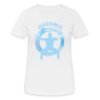 Kampfkunst Qigong - Frauen T-Shirt atmungsaktiv - Weiß - Vorne - AI Model Female 172 dark (172cm)