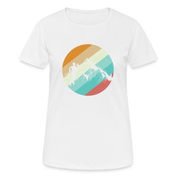Trail en dehors de la route - T-shirt respirant Femme - blanc - Devant - AI Model Female 172 dark (172cm)