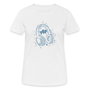 Musik Kopfhörer Pop Music Sänger Stars - Frauen T-Shirt atmungsaktiv - Weiß - Vorne - AI Model Female 172 dark (172cm)