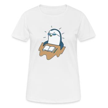 Pingouin apprenant l’oiseau antarctique - T-shirt respirant Femme - blanc - Devant - AI Model Female 172 dark (172cm)