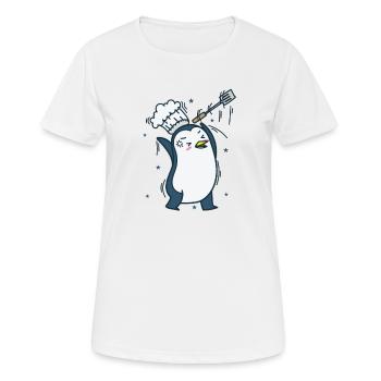 Penguin est un chef animal antarctique - T-shirt respirant Femme - blanc - Devant - AI Model Female 172 dark (172cm)