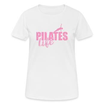 Les mots ne peuvent pas transmettre l’amour que j’ai pour le Pilates - T-shirt respirant Femme - blanc - Devant - AI Model Female 172 dark (172cm)