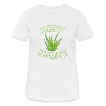 Best Buddy Aloe Vera Skin Miracle Cure - T-shirt respirant Femme - blanc - Devant - AI Model Female 172 dark (172cm)