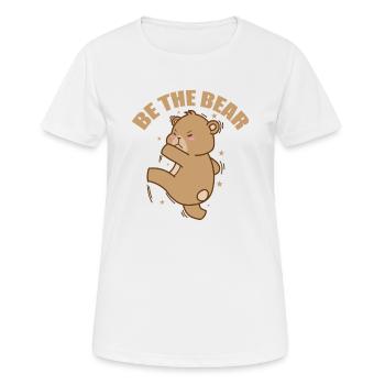 Soyez l’animal de la forêt de l’ours - T-shirt respirant Femme - blanc - Devant - AI Model Female 172 dark (172cm)