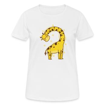 Giraffe with crooked neck Zoo Animal Park - Women's Breathable T-Shirt - white - Front - AI Model Female 172 dark (172cm)
