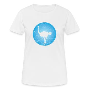 Oiseau autruche rapide grand oiseau - T-shirt respirant Femme - blanc - Devant - AI Model Female 172 dark (172cm)