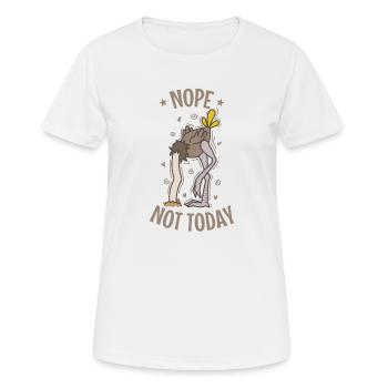 Nope Not Today Strauß Kopf im Sand Laufvogel - Frauen T-Shirt atmungsaktiv - Weiß - Vorne - AI Model Female 172 dark (172cm)