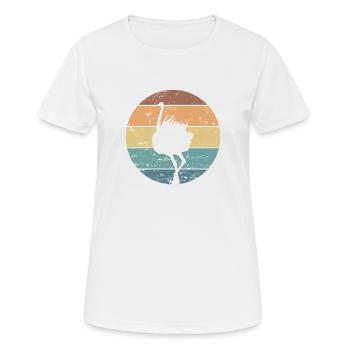 Ostrich ratite large bird neck - Women's Breathable T-Shirt - white - Front - AI Model Female 172 dark (172cm)