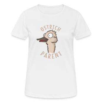 Ostrich Parent Laufvogel Strauß Natur - Frauen T-Shirt atmungsaktiv - Weiß - Vorne - AI Model Female 172 dark (172cm)