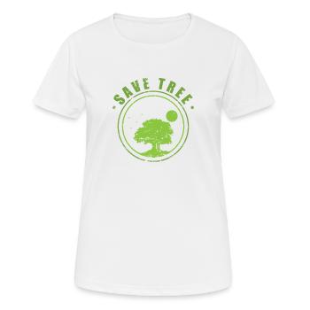Save Tree Natur Wälder Blätter Umwelt - Frauen T-Shirt atmungsaktiv - Weiß - Vorne - AI Model Female 172 dark (172cm)