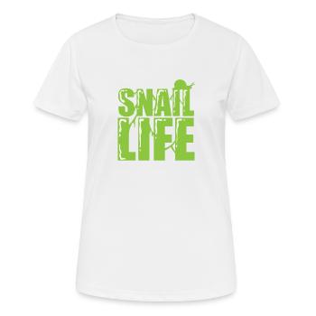 Snail Life Schneckenhaus Tier - Frauen T-Shirt atmungsaktiv - Weiß - Vorne - AI Model Female 172 dark (172cm)
