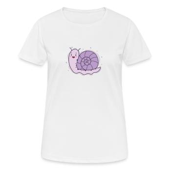 Schnecke Schneckenhaus Tier - Frauen T-Shirt atmungsaktiv - Weiß - Vorne - AI Model Female 172 dark (172cm)