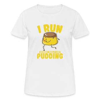 Only Interested in Pudding Dessert - Women's Breathable T-Shirt - white - Front - AI Model Female 172 dark (172cm)