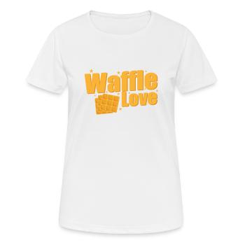 Waffle Love Snack Gebäck Teig Bäcker - Frauen T-Shirt atmungsaktiv - Weiß - Vorne - AI Model Female 172 dark (172cm)