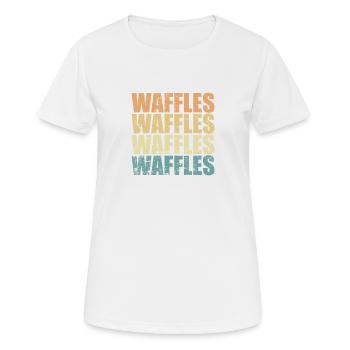 Waffles Nachtisch Gebäck Bäcker - Frauen T-Shirt atmungsaktiv - Weiß - Vorne - AI Model Female 172 dark (172cm)