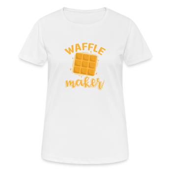Waffles Maker Teig Gebäck Snack - Frauen T-Shirt atmungsaktiv - Weiß - Vorne - AI Model Female 172 dark (172cm)