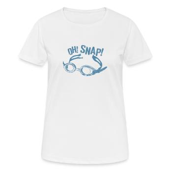 Oh! Snap! Traucherbrille Schwimmen Sport - Frauen T-Shirt atmungsaktiv - Weiß - Vorne - AI Model Female 172 dark (172cm)