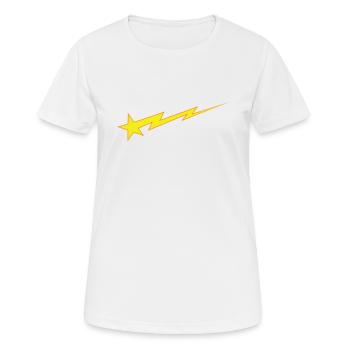 Sternblitz Nachthimmel - Frauen T-Shirt atmungsaktiv - Weiß - Vorne - AI Model Female 172 dark (172cm)