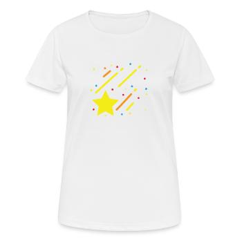 Stern Nachthimmel Erde - Frauen T-Shirt atmungsaktiv - Weiß - Vorne - AI Model Female 172 dark (172cm)