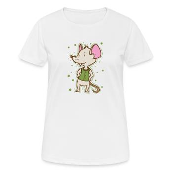 Mouse, Nature, Cheese, Pet, Mammal - Women's Breathable T-Shirt - white - Front - AI Model Female 172 dark (172cm)
