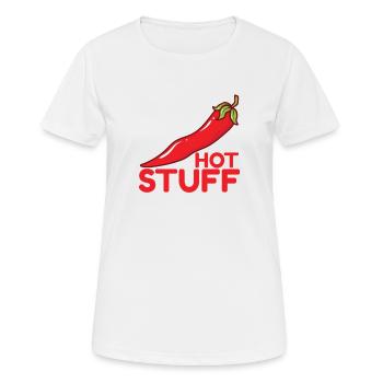 Trucs piquants Chili Spice Scoville - T-shirt respirant Femme - blanc - Devant - AI Model Female 172 dark (172cm)